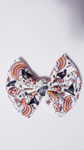 Rainbow Halloween Bow