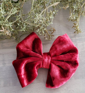 Burgundy Velvet Bow