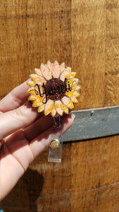 Sunflower Badge Reel